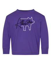 Load image into Gallery viewer, All-Star Show Pigs Rabbit Skins Toddler Long Sleeve Tee