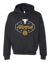 Load image into Gallery viewer, Bella Canvas or Gildan Softstyle Hoodie with Alvord Bulls Head logo