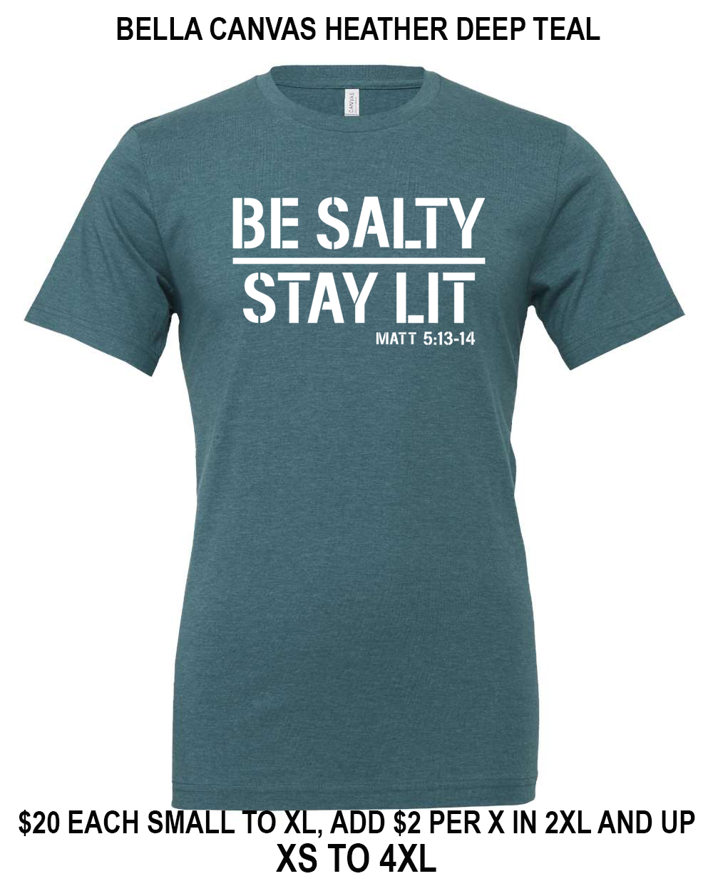 BE SALTY STAY LIT TEE