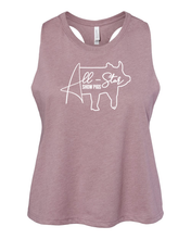 Load image into Gallery viewer, All Star Show Pigs  Bella Canvas Crop Racerback Tank