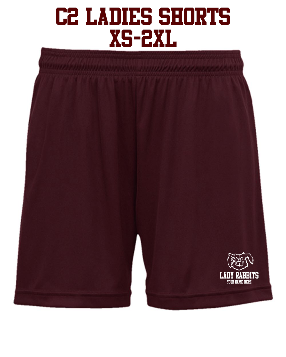 C2 Sport Lady Rabbits Athletics Shorts