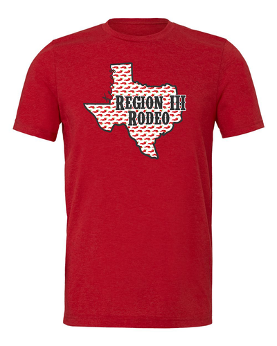 ADULT-Region III Rodeo Texas Short SleeveTee, Long Sleeve Tee,  Crew neck Sweatshirt and Hoodie