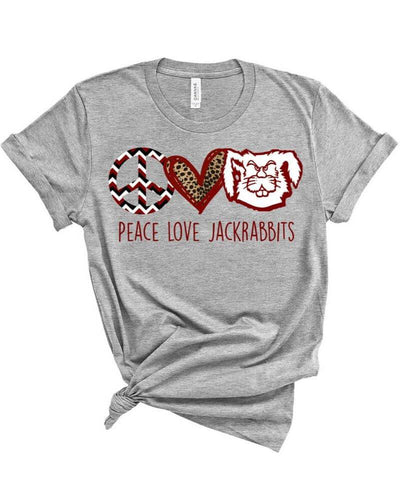 Peace, Love, Jackrabbits Spirit Shirt